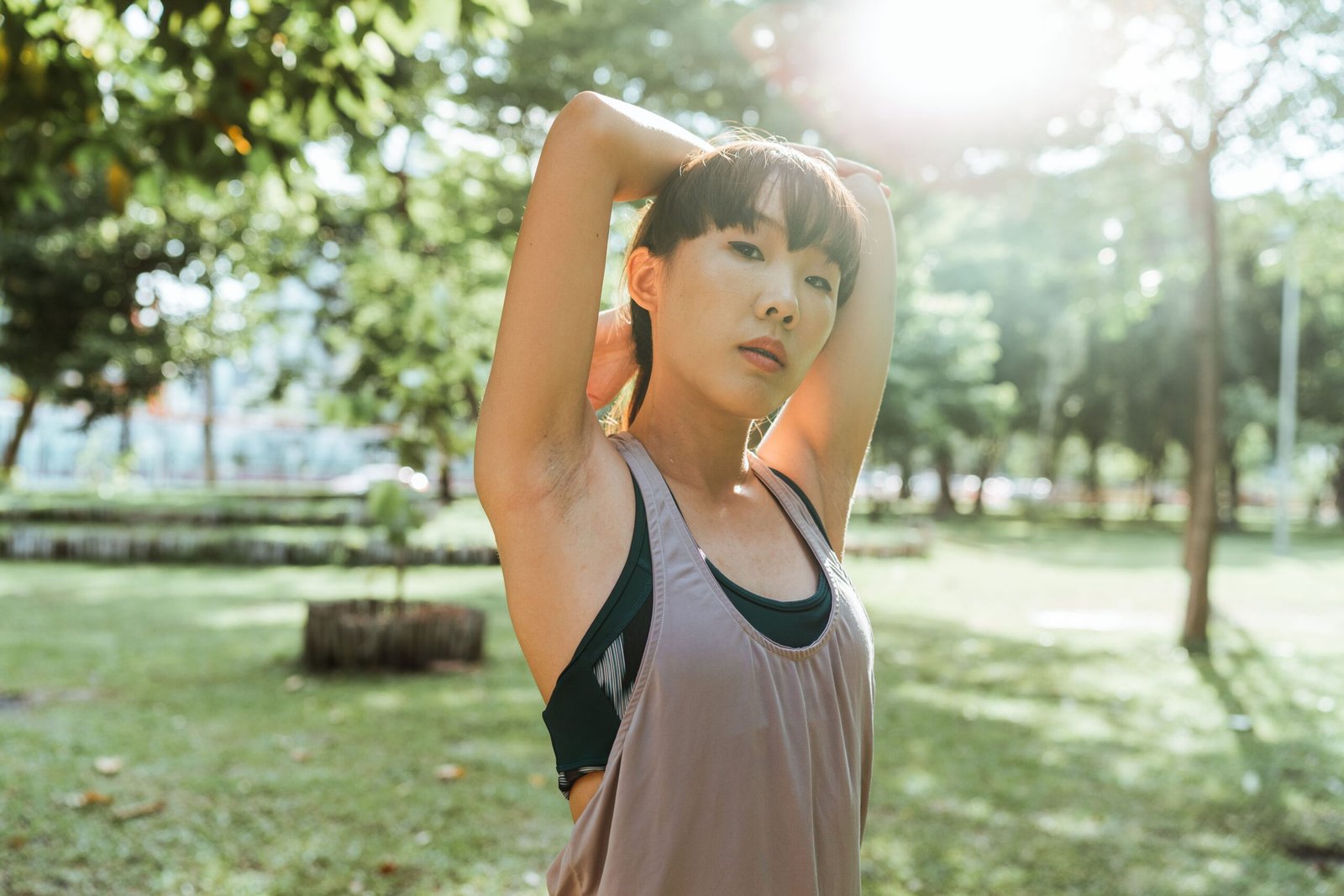Stretch knit fabric detail suitable for activewear